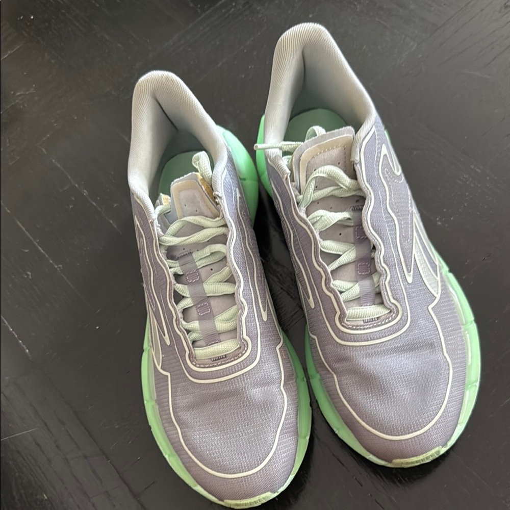 Gray and Green Athletic Sneakers - size 9 (gently worn)